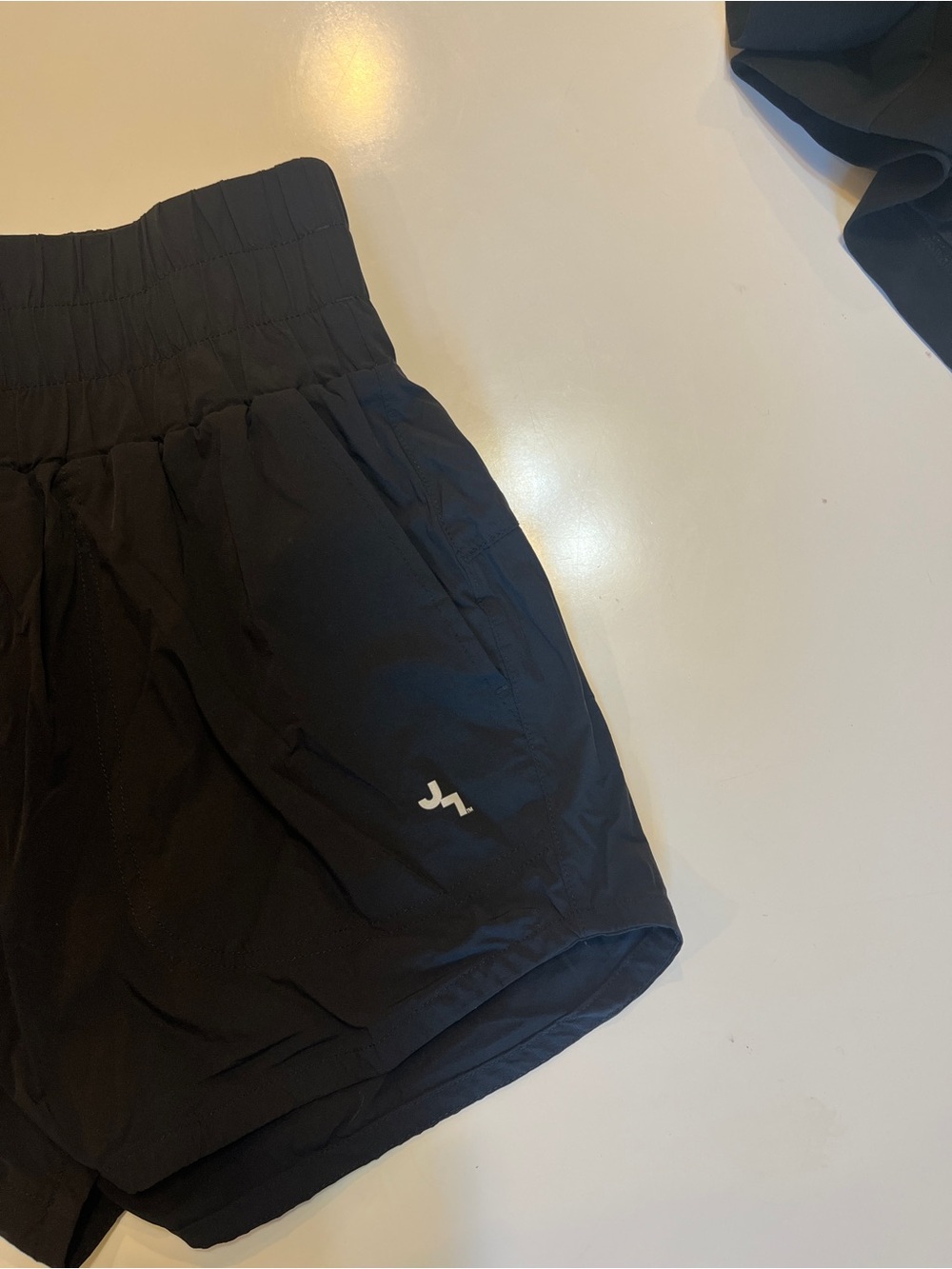 JoyLab Black Smocked Waist Athletic Shorts - Picture 2 of 5